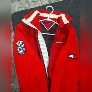 Men's Medium Rare Red Vintage Hilfiger Jacket
